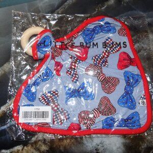 Little Bum Bums All Tied Up Lovey W/Wood Teether NEW